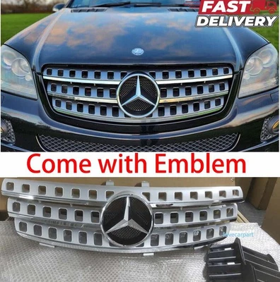Parrilla delantera con emblema para Mercedes Benz W164 ML320 ML350 ML500 2005-2008 Foto 1 de 4