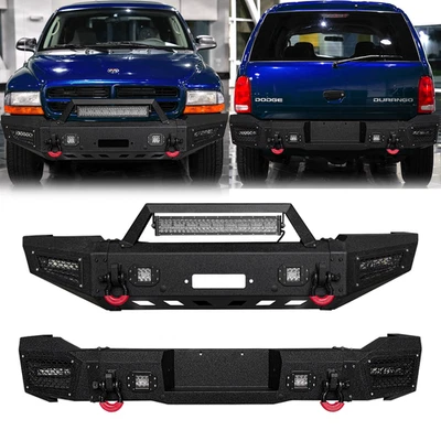 Vijay For 1998-2003 Dodge Durango Steel Front/Rear Bumper W/Winch Plate&Lights Foto 1 de 4