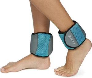 NUEVO Gaiam Pesas de Muñeca y Tobillo, Pulsera Usable para Fortalecer 5 LBS CADA UNO - Imagen 1 de 2