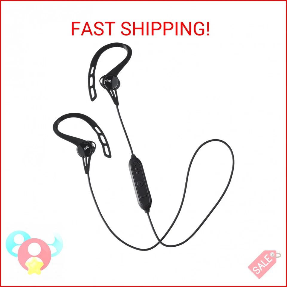 JVC HA-EC20BT-B Ear Clip Bluetooth Sport Headphones Black