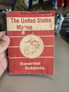 Vintage 1979 Book The United States Marine: Essential Subjects Paperback - Picture 1 of 9