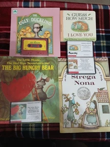 Vintage Paperback Children's Books With Cassette Tapes Ugly Duckling Lot Of 4 - Imagen 1 de 3