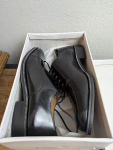 Scarpe eleganti formali Express da uomo in pelle nero lucido taglia 9 nuove prezzo al pubblico $168 - Foto 1 di 11