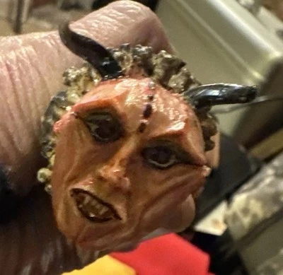 Bowie DEMONIO con cuernos personalizado de colección por JAMES BATSON - Hoja DAMASCUS forjada a mano Foto 1 de 4