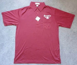 Polo vintage ALADDIN Casino LAS VEGAS bordeaux taglia XL nuova con etichetta - Foto 1 di 4