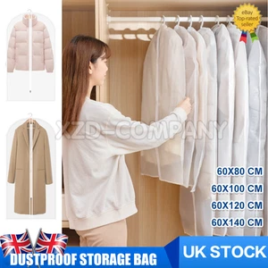 5/20PCS Large Hanging Suit Bags Dress Coat Jacket Clothes Cover Dust Protector - Picture 1 of 18