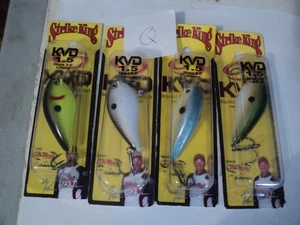 4 - STRIKE KING KVD CRANKBAITS ALL 1.5 NIP LOT Q MIXED COLORS - Picture 1 of 1