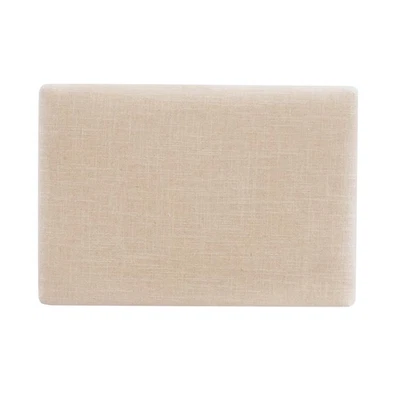 Concord 32.25 In. Dark Walnut Brown and Beige Backless Wood Bar Stool with Fa... - Image 1 of 4