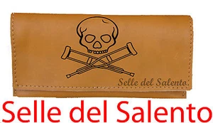 Portatabacco inciso Jackass Borsello vera pelle laser stok Lotto vintage - Picture 1 of 1