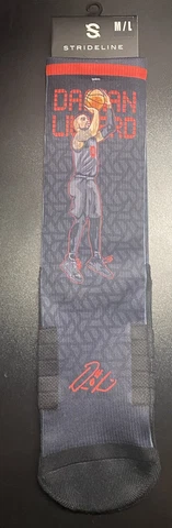 Strideline Damian Lillard Portland Trail Blazers “Dame Over” Crew Socks SIZE M/L Cover