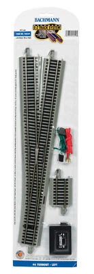 Bachmann 44559 HO Scale #6 Turnout Left - Image 1 of 3