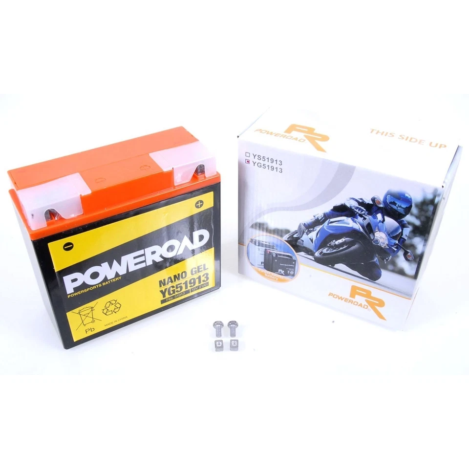 704081 Poweroad Batería de Gel 51913 para BMW R 1100GS R 1150 K 100R 45R 65 Moto - Imagen 1 de 1