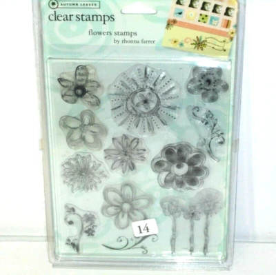 Clear Rubber Stamps Flowers NEW Scrapbooking Crafts - Image 1 of 2