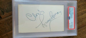 CLORIS LEACHMAN SIGNED 3X5 INDEX CARD LAST PICTURE SHOW PHYLLIS MOORE PSA DNA - Picture 1 of 1