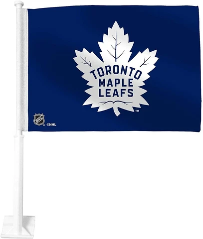 Toronto Maple Leafs NHL Hockey 11.5" x 15" Double Sided Car Truck Window Flag Cover