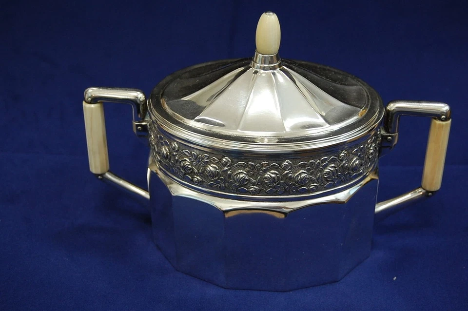 Germany 1880 Sugar Bowl and Creamer Silver 800 SP84686 - Image 1 of 4