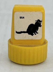Schwarze Katze Stempel Kunststoff Halloween Scruffy Kitty 954 - Bild 1 von 2