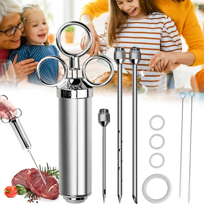 BBQ Bratenspritze Marinadenspritze Gewürzspritze Pökelspritze Fleischspritze Set - Bild 1 von 4