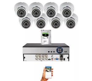 Sistema completo de cámara de seguridad de vigilancia interior exterior de 8 canales con 2 TB - Imagen 1 de 11