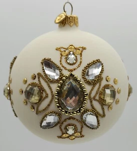 Bombkarnia Round Ornament 10cm Embellished Bejewelled Style All Occasions Poland - Bild 1 von 12