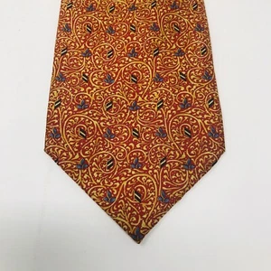 Corbata floral roja y dorada 100 % seda del Museo Metropolitano de Arte 63" MMA - Imagen 1 de 8