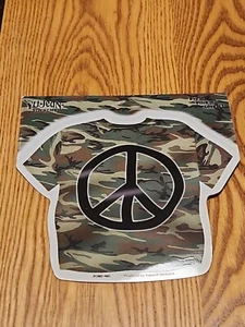 NSI Peace Sign Army camo shirt Bumper Sticker Die-Cut Window Decal camouflage - Picture 1 of 2