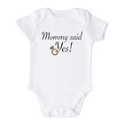 Mommy Said Yes Baby Onesie® Proposal Ideas Engagement Baby Outfit