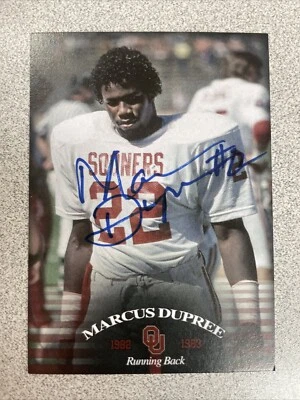 Marcus Dupree Autographed 2011 Custom Football Card Oklahoma Sooners A-610 - Image 1 of 2