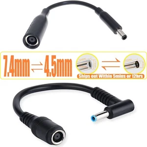AC Charger Power Supply Adapter 7.4mm⇌4.5mm Charging Converter Cable For Dell/HP - Picture 1 of 14