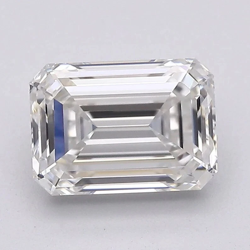 Loose Lab Grown CVD Diamond 10x7 mm Emerald D Color IF Clarity Certified Diamond - Image 1 of 4
