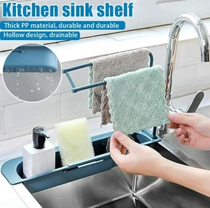  Kitchen Organizer Sink rack Caddy Basket Dish  Sponge Holder  Soap Dispenser - Picture 1 of 13