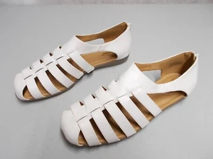 Sandalias para mujer COMFORTVIEW AISHA blancas con correas cerradas con cremallera trasera talla 11 M - Imagen 1 de 12