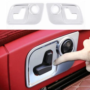 For Maserati Quattroporte 2013-2021 ABS Silver Seat Adjustment Handle Panel Trim - Picture 1 of 9