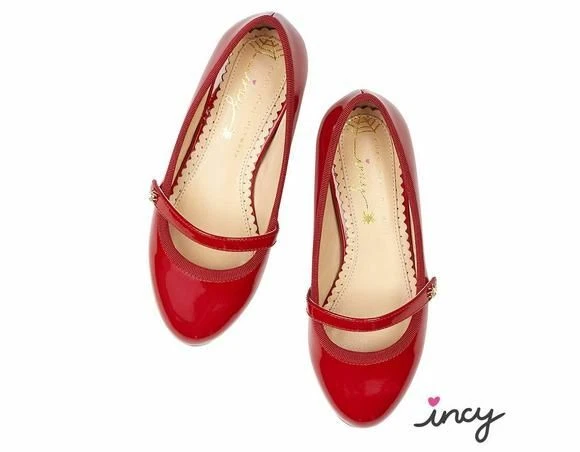 $325 NUEVO Charlotte Olympia INCY MARY JANE Niñas Pisos Rojo Charol 30 Foto 1 de 4