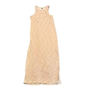 Old Navy Women's Sleeveless Ribbed Knit Maxi Dress Side Slit Shelve Bra Size L - Picture 1 of 11