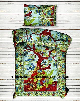 Indian Tree of Life Wall Hanging Tapestry Beach Throw Ethnic Bedspread Bed Sheet - Image 1 of 2