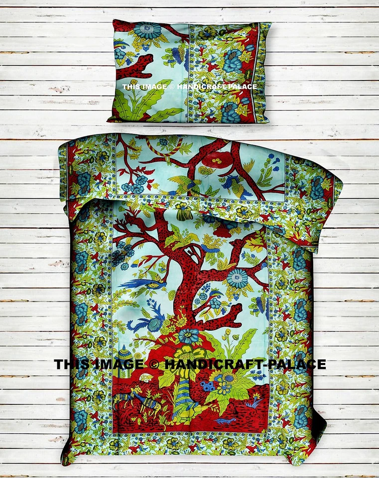 Indian Tree of Life Wall Hanging Tapestry Beach Throw Ethnic Bedspread Bed Sheet - Image 1 of 2