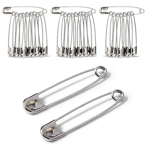 30 Pack Extra Large 3" Safety Pins for Clothes Leather Canvas Blankets Crafts - Picture 1 of 9