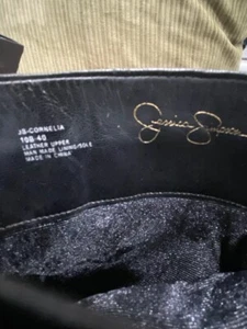 JESSICA SIMPSON Black Leather  Mid-Calf Boots 10 - Picture 1 of 4