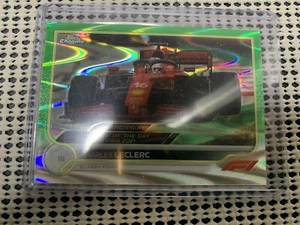 2022 Topps Chrome CHARLES LECLERC rifrattore onda verde 50/99 FERRARI - Foto 1 di 2