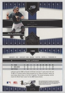2005 Donruss Champions Black Impressions /5 Pete LaForest #100