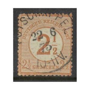 Germany 1874 2½ on 2½gr Single Stamp Scott 27 Fine Used 19-15 - Picture 1 of 1
