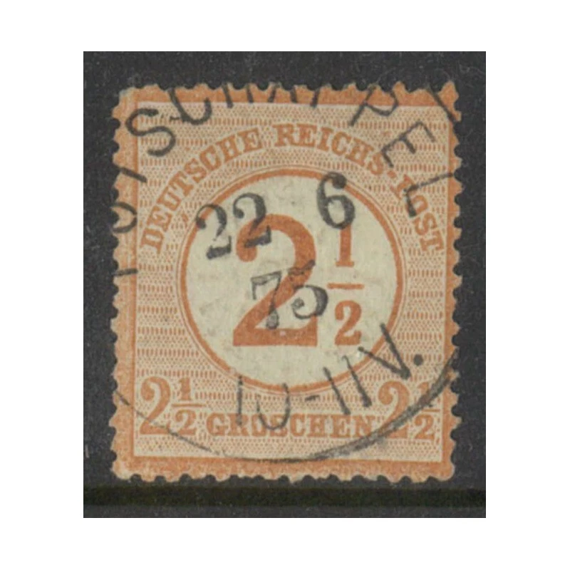 Germany 1874 2½ on 2½gr Single Stamp Scott 27 Fine Used 19-15 - Image 1 of 1