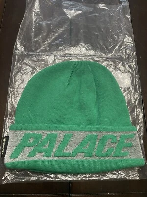 Кепка-бини Palace для скейтбордов Goretex зеленая светоотражающая жаккардовая - Изображение 1 из 4