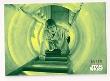 2018 STAR WARS A NEW HOPE BLACK AND WHITE #116 LUKE SKYWALKER #/99 GREEN