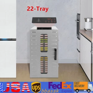 Kabelgebundener elektrischer Lebensmittel Dörrapparat 22 Fächer mit einstellbarer Temperaturregelung - Bild 1 von 19