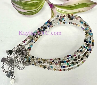 Wholesale Lot 6 Pcs 2mm Natural Mix Crystal Anklets Crystal Healing Energy - Image 1 of 4