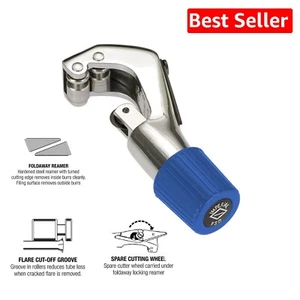 Superior Tube Cutter with Foldaway Reamer – Ideal for 1/8'' to 1-1/8'' Tubes - Picture 1 of 6
