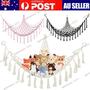 Stuffed Animal Toy Hammock Mesh Corner Hanging Plush Toy Organizer Net Holder AU - Picture 1 of 18