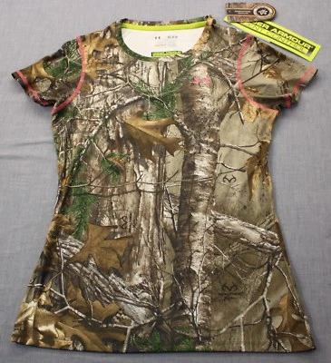 UNDER ARMOUR UA Heatgear EVO Women Camo Scent Control Fitted Hunting Shirt NWT M - Image 1 of 4